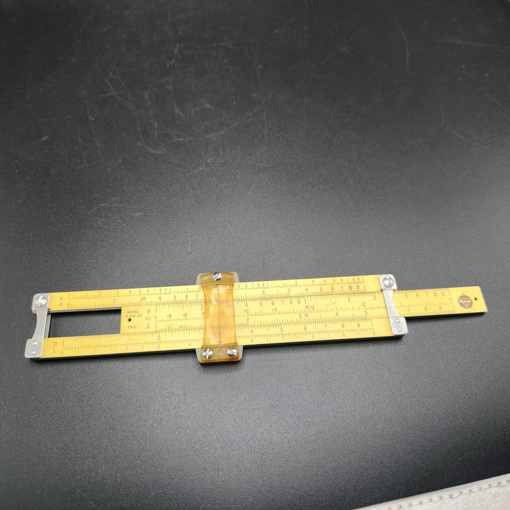 Vintage Pickett Model N 200-ES Metal Pocket Slide Rule Tool Only No Case